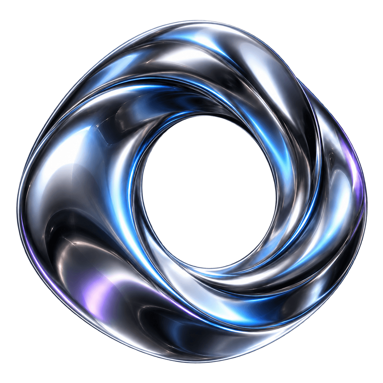 Liquid chrome calm sculpture